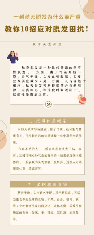 科普丨教你10招应对秋季脱发→